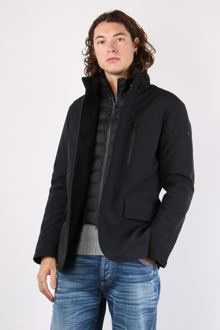 Field Jacket Nylon Nero-4