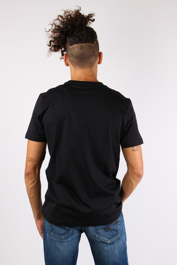T-shirt Logo Centrale Nero-4