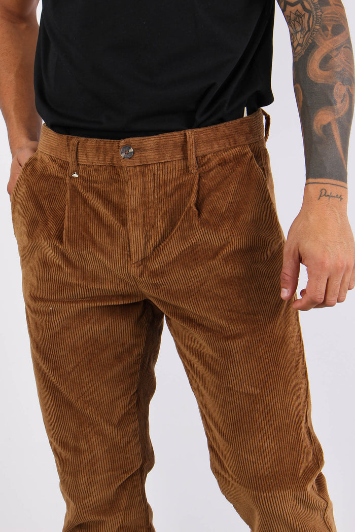 Pantalone Velluto Pences Cognac-6