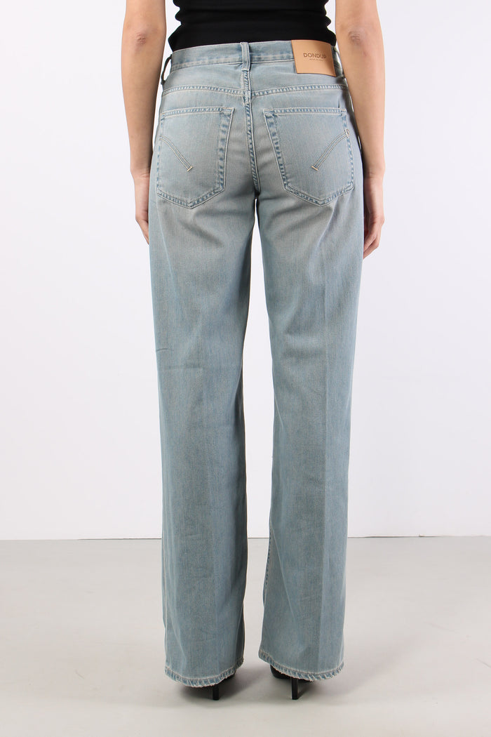 Jacklyn Denim Palazzo Leggero Denim Scuro-4