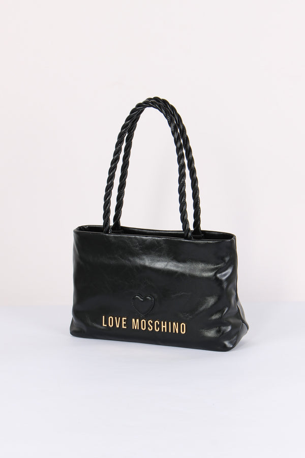 Shopping Manico Intreccio Nero-2