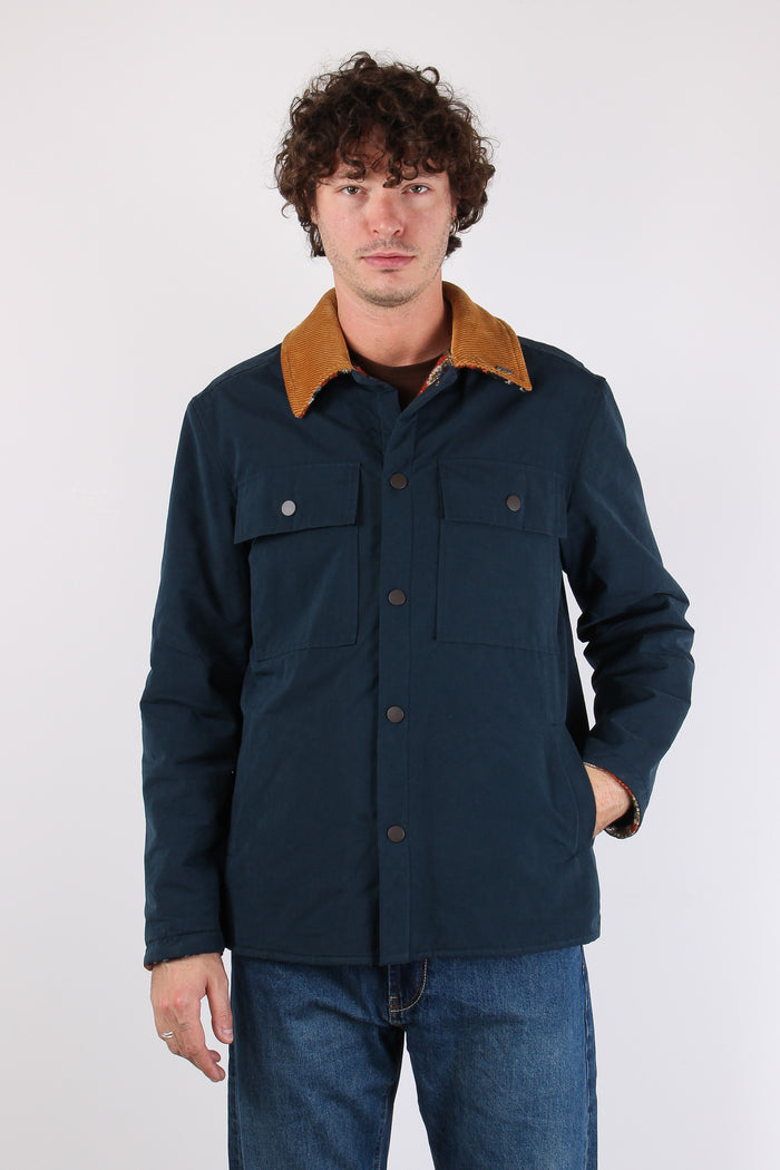 Giubbotto Reversibile Bottoni Blu