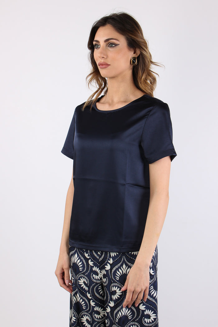 Wkdzona T-shirt Bimateriale Blu-5
