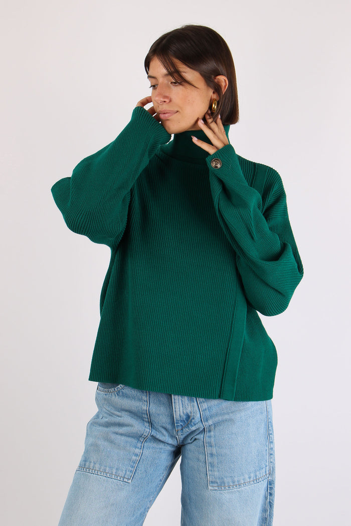Maglia Costa Inserto Spilla Green Eden-2