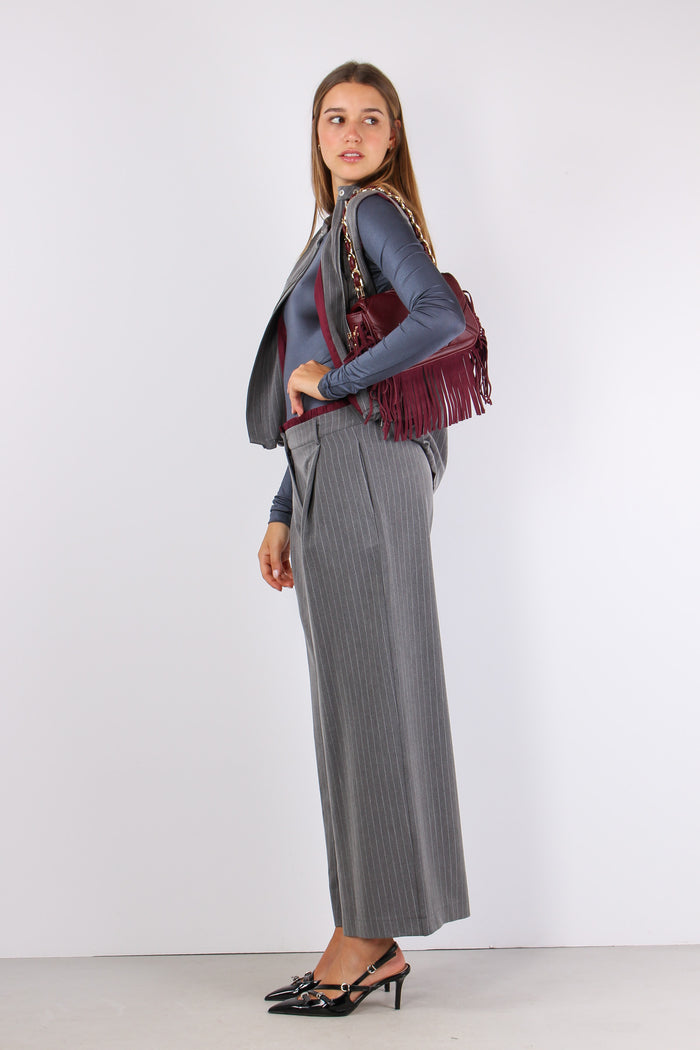 Pantalone Palazzo Gessato Grigio-6