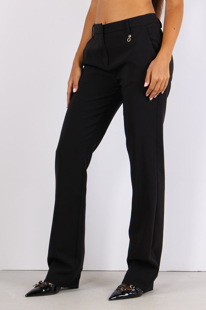 Cloes Pantalone Flaire Tessuto Black-6