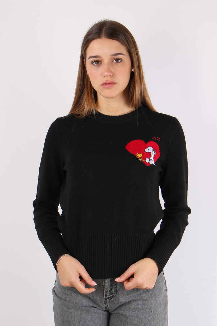 Maglia Cuore Laterale Nero-4