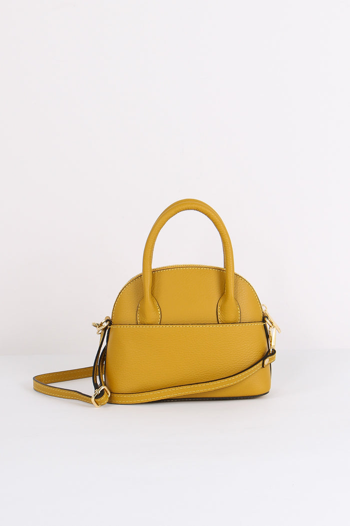 Borsa 100% Pelle Made In Italy Giallo-3
