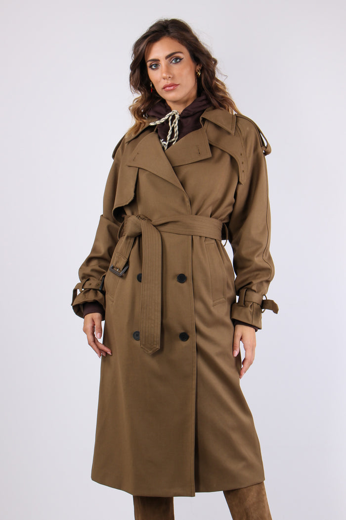 Trench Cotone Ricamo Interno Militare-8