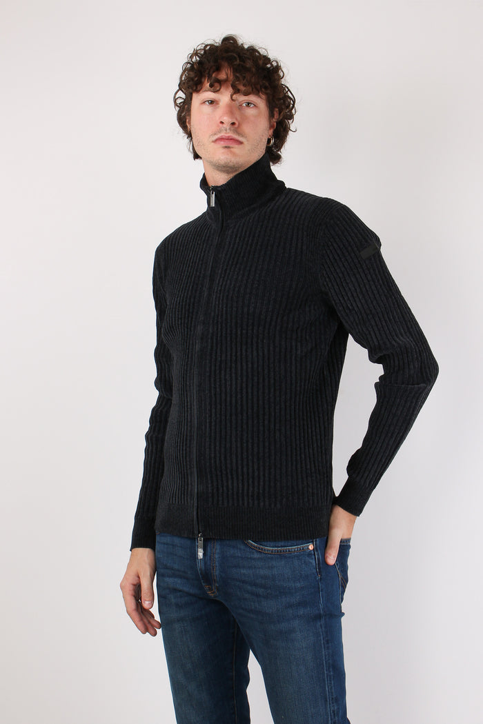 Maglia Zip Coste Blue Black-3