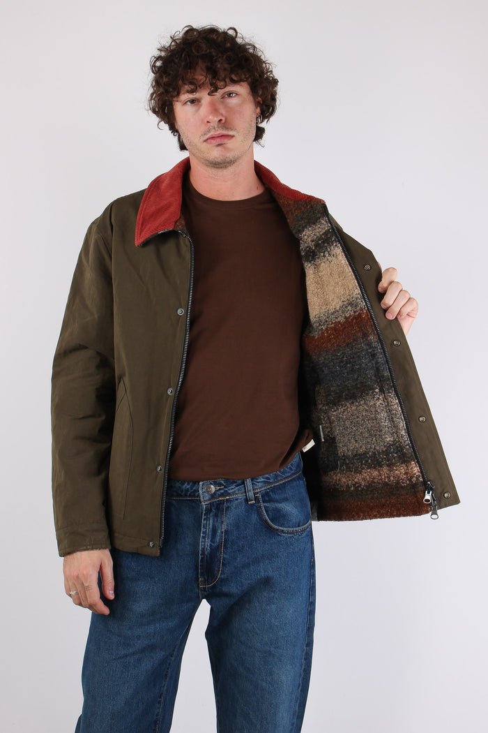 Giubbotto Collo Velluto Militare-3