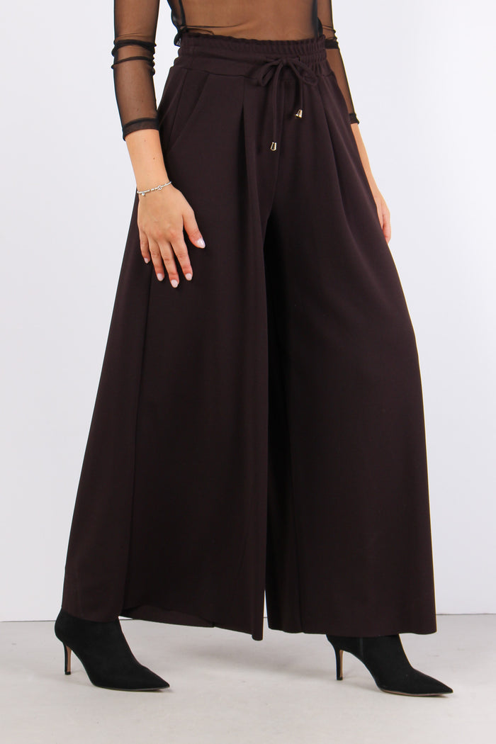 Pantalone Palazzo Scuba Moro-6