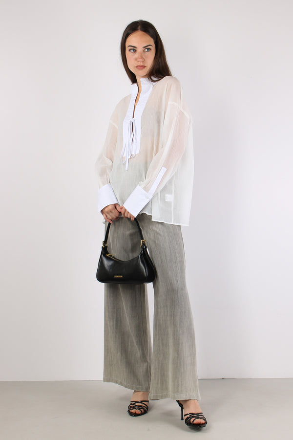 Camicia Chiusura Fiocco White