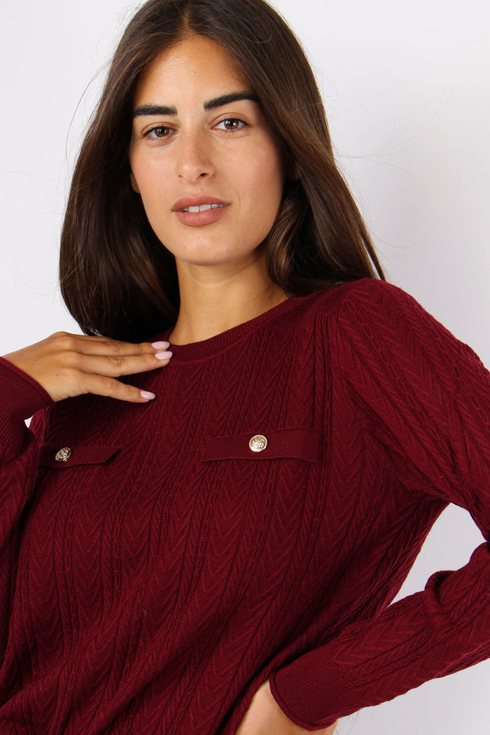 Jude Maglia Treccia Pattina Bordeuax-7