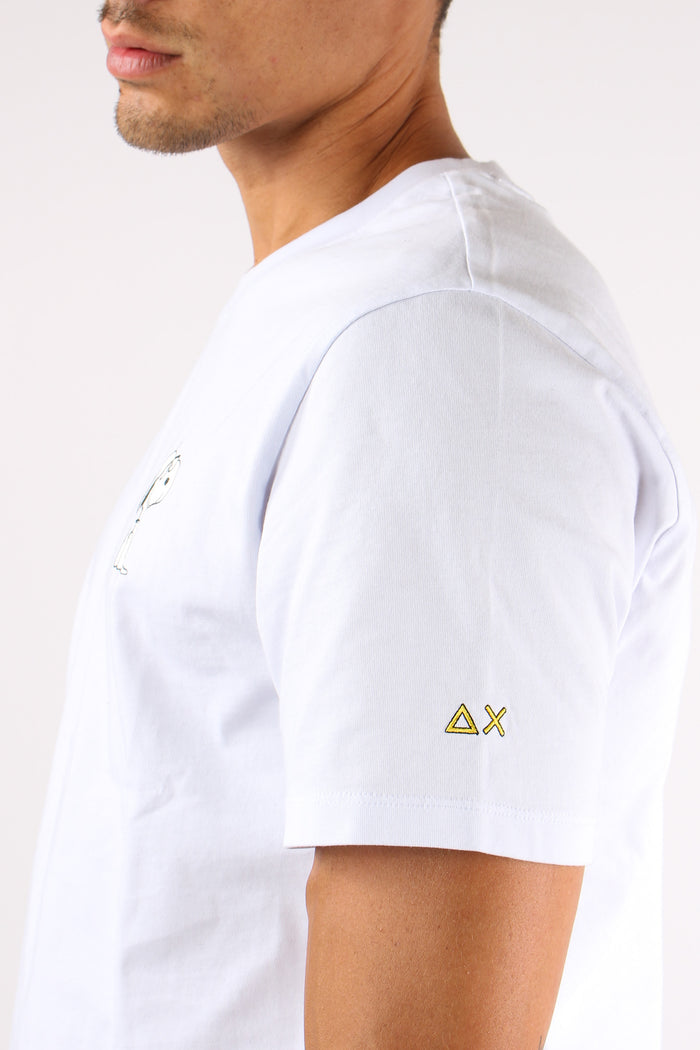 T-shirt Logo Laterale Bianco-7