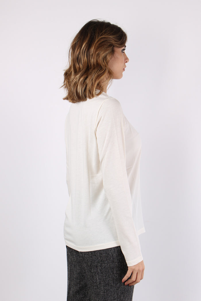 Girocollo Jersey Seta Panna-4