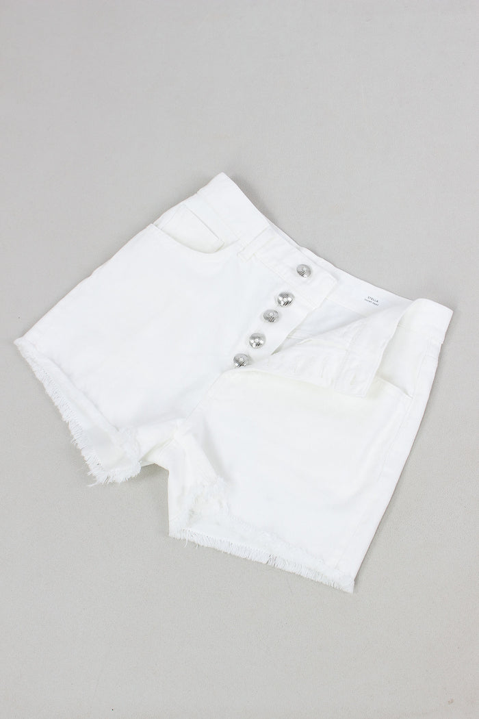 Stella Short Denim Bottone Gioiello Latte-4