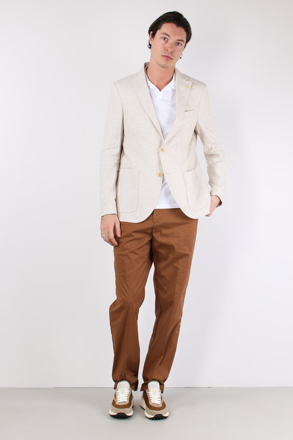 Giacca Misto Lino Stucco