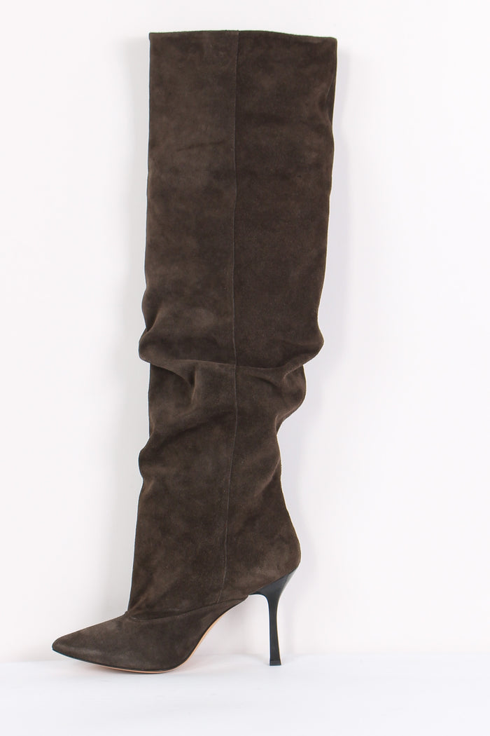 Stivale Alto Camoscio Moro-7