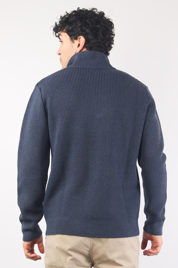 Maglia Mezza Zip Costa Inglese Blu Notte-2