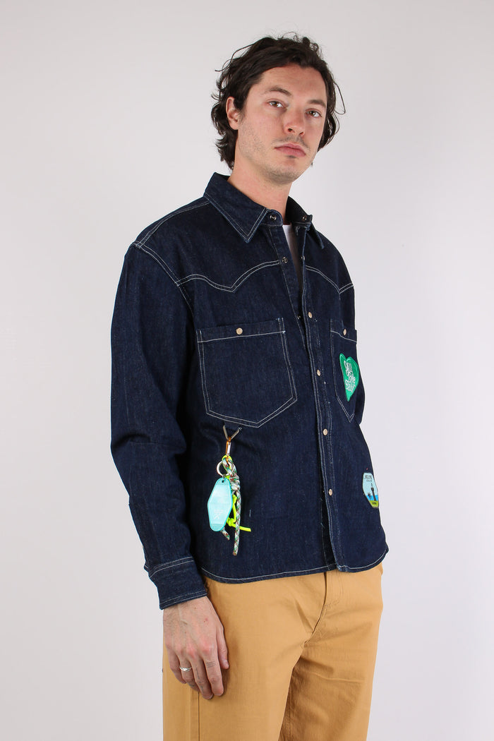 Camicia Over Denim Patch Denim-8
