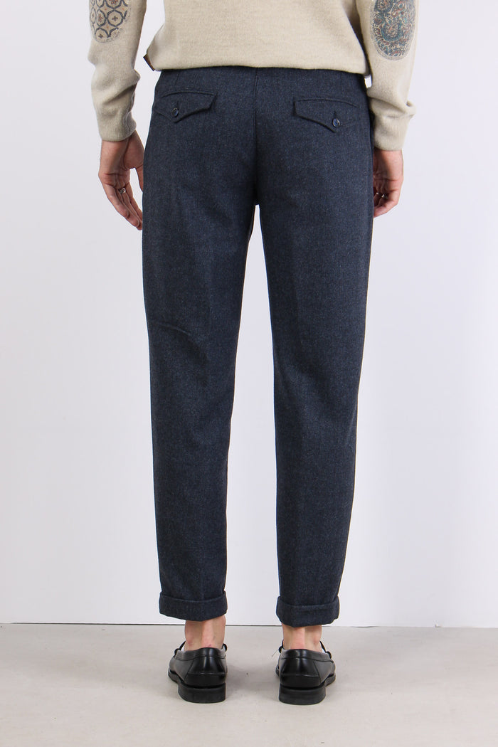 Volo Pantalone Spinato Blu-5