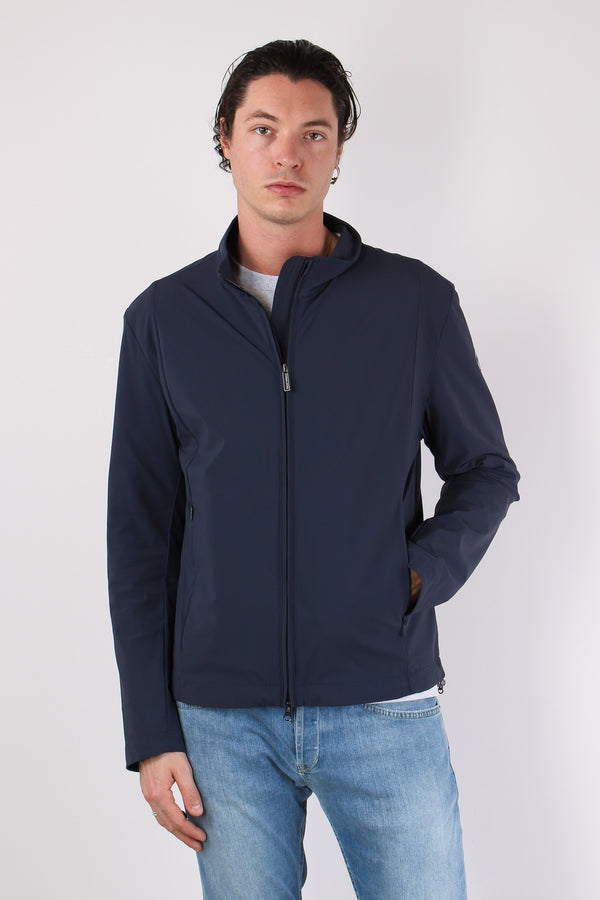 Giubbotto Collo In Piedi Stretch Navy