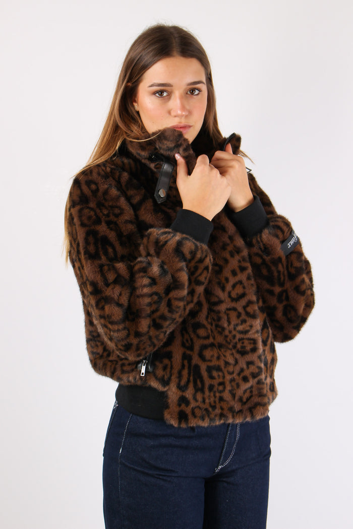 Bomber Gancio Collo Leopard-7