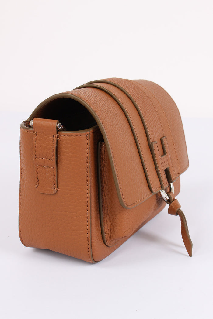 Borsa Tracolla Pelle Nappa Marrone-6