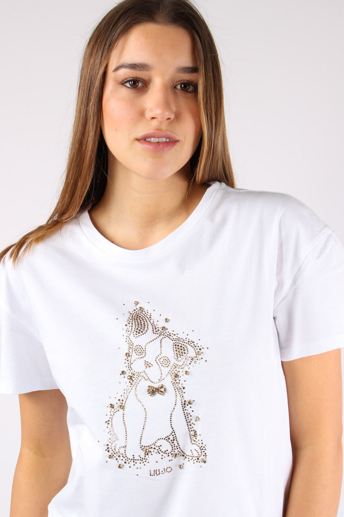 T-shirt Mc Stampa Bianco/dog-8