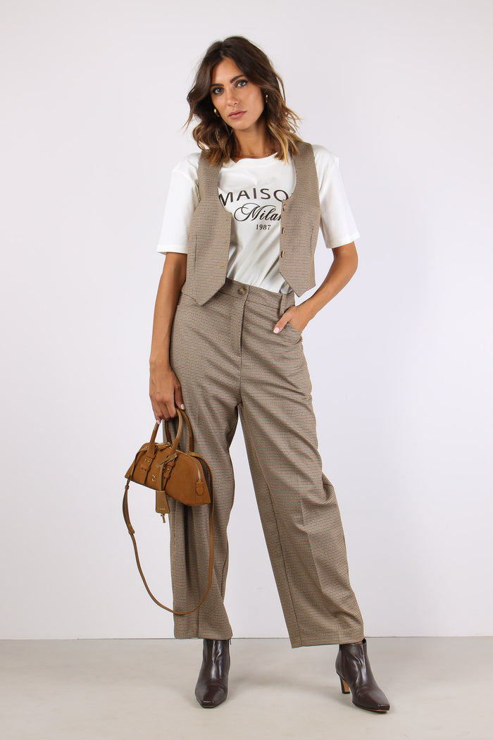 T-shirt Maison Milano Floccata Panna-4
