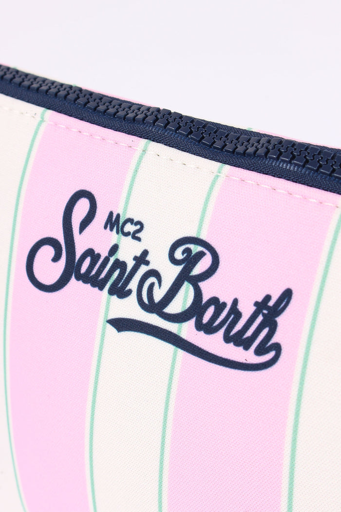 Aline Pochette Righe Rosa-6