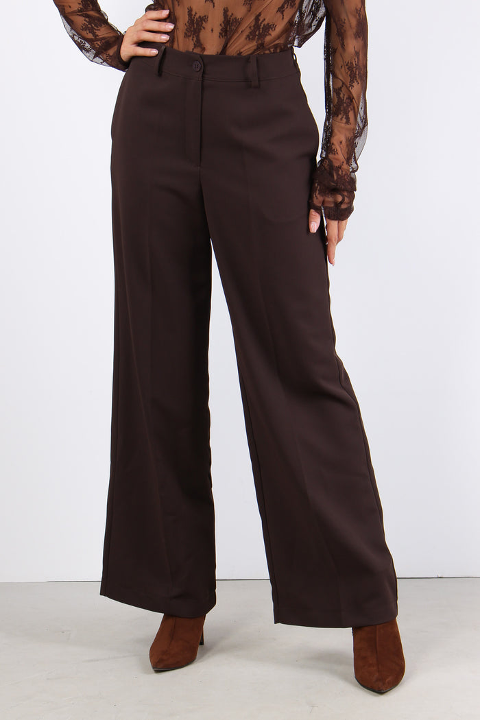 Pantalone Palazzo Fluido Moro-2