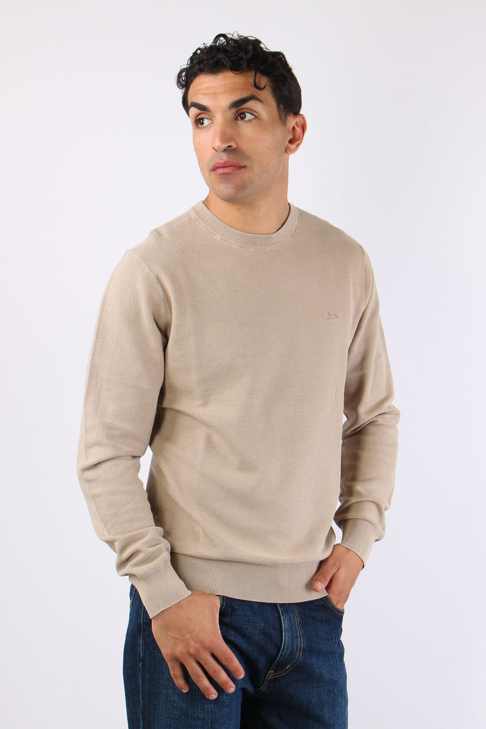 Maglia Girocollo Punto Riso Stone-6