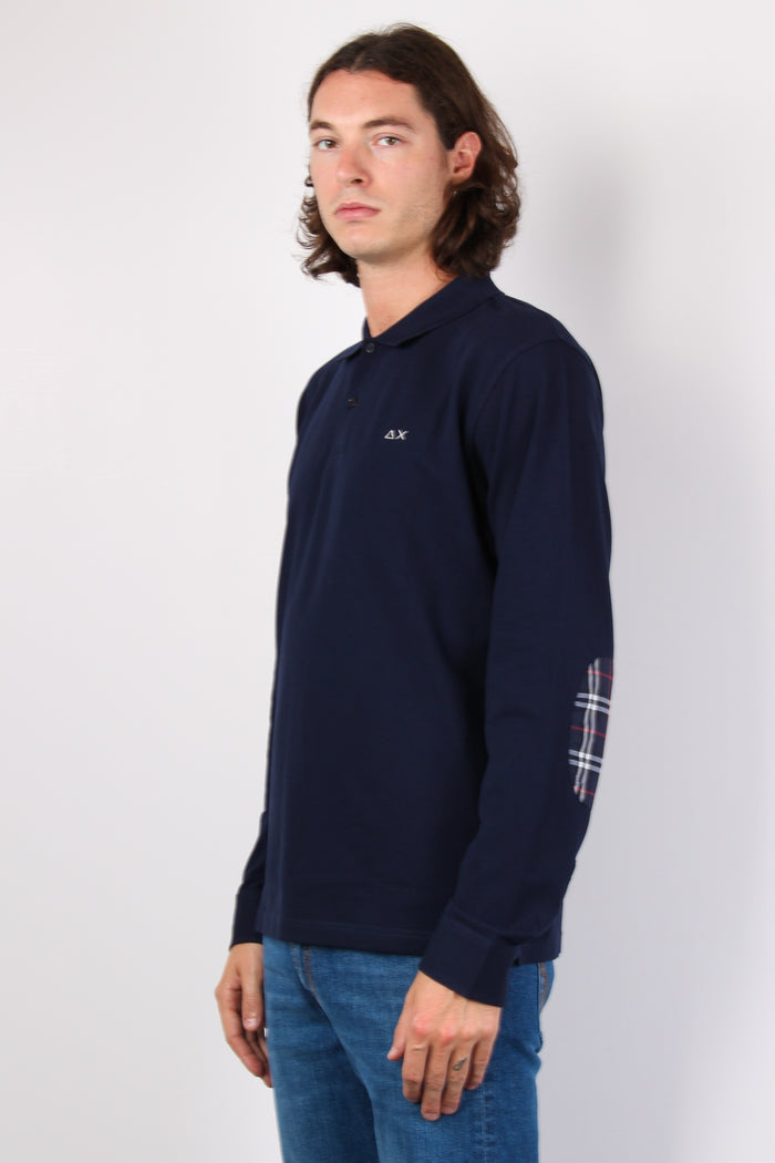 Polo Toppe Contrasto Navy Blue-6