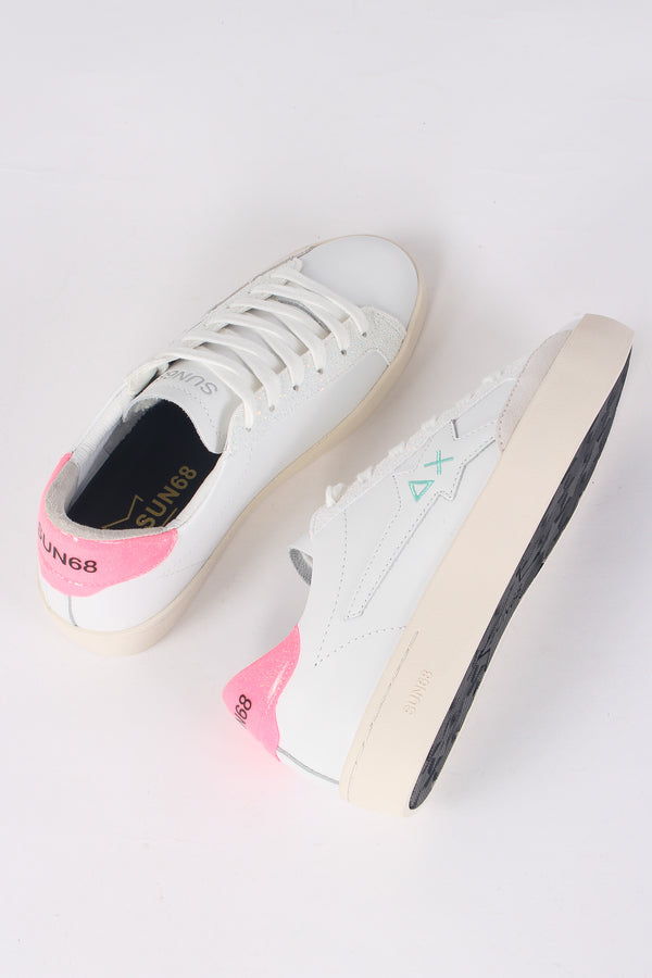 Sneaker Katy Leather Bianco/fuxia-2