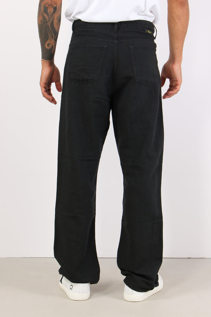 Pantalone Wide Fit Nero-4