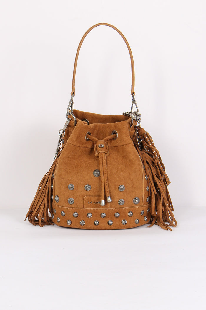 Secchiello Suede Frange Cotto