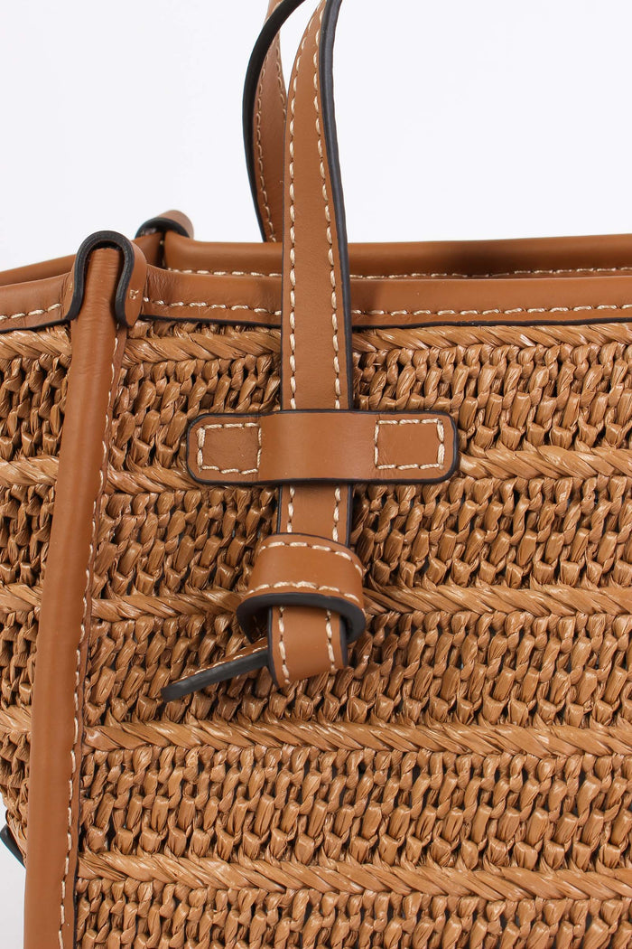 Mini Shopping Profili Pelle Caramello-6