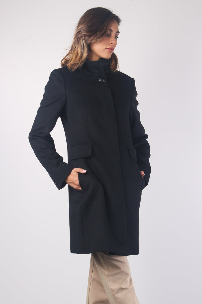 Agnese Cappotto Sfiancato Nero-4