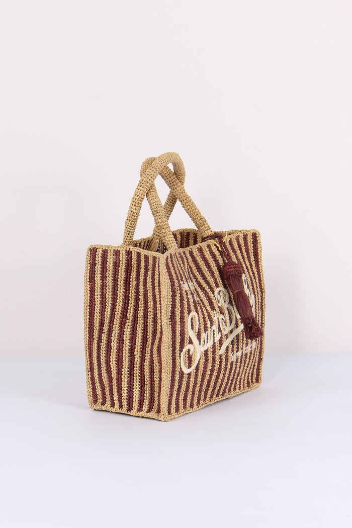Colette Mini Raffia Righe Beige/moro-9