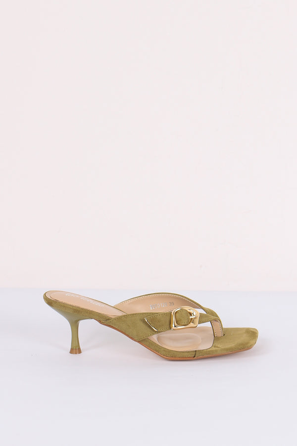 Tacco Infradito Con Fibbia Green