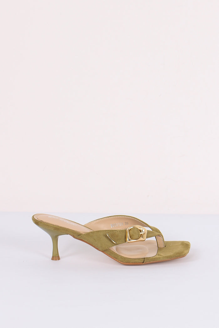 Tacco Infradito Con Fibbia Green