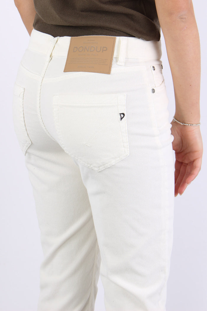 Koons Pantalone Velluto Mille Panna-10