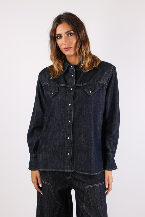 Camicia Denim Denim Scuro-2