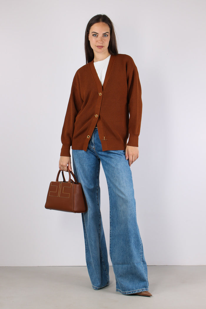 Cardigan Bottoni Gioiello Sigaro-6