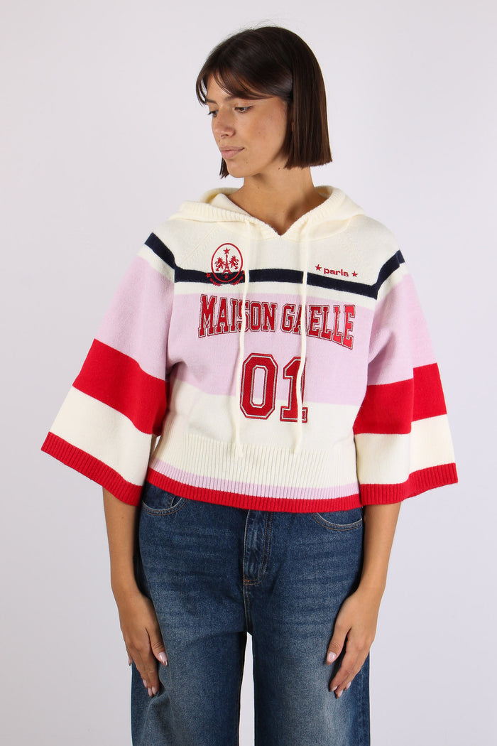 Maglia Crop Cappuccio Maison Gaelle Petalo-6