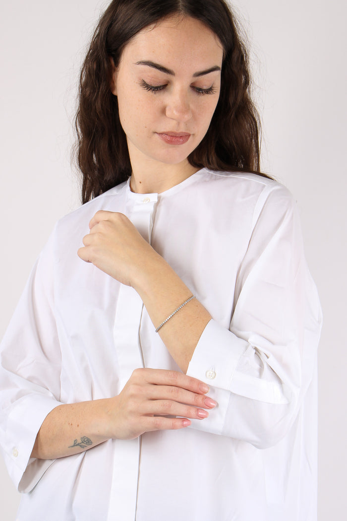 Camicia Coreana Manica 3/4 Bianco-6