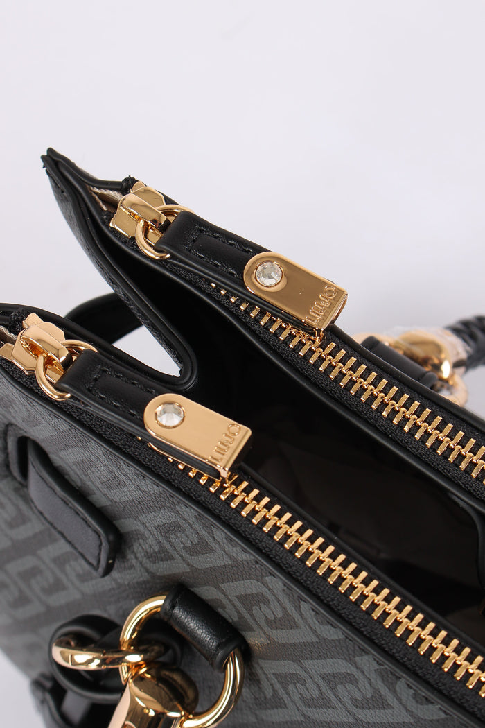 Mini Shopping Logo Monogram Nero-7