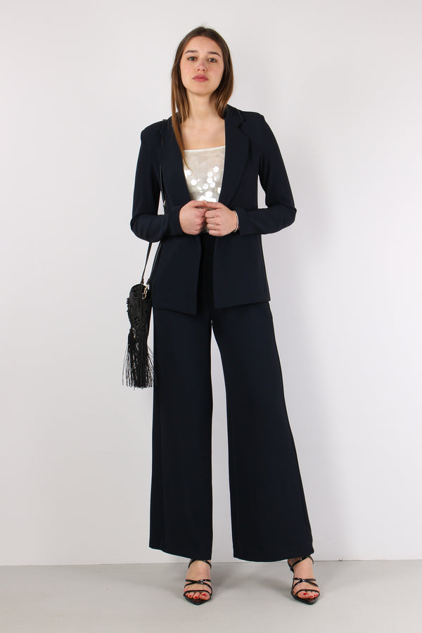 Giacca Fluida Monopetto Blu